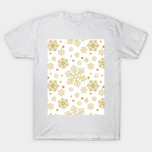 Golden snowflakes T-Shirt